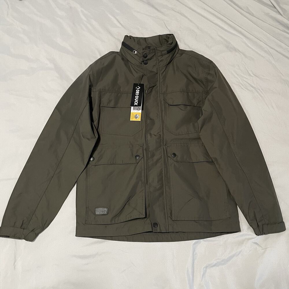 Dri Duck Men’s Size Small Field Jacket Olive Green 5325 Rain Water Resistant Zip